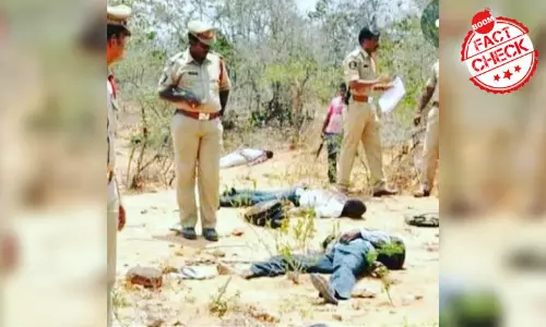 हैदराबाद एनकाउंटर: न्यूज़ चैनलों ने 2015 की तस्वीर का इस्तेमाल करके दी ग़लत सुचना