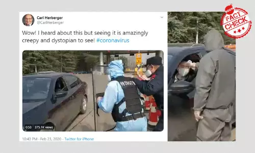 कोरोनावायरस: चीनी पुलिस की मॉक ड्रिल ग़लत दावे के साथ वायरल