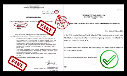 स्वास्थ्य मंत्रालय द्वारा 4 राज्यों में छुट्टियों की घोषणा वाली चिट्ठी फ़र्ज़ी है