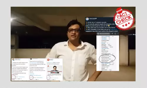 अर्नब गोस्वामी के वीडियो मेटाडाटा से जुड़े भ्रामक दावों ने सोशल मीडिया पर सनसनी फ़ैलाई