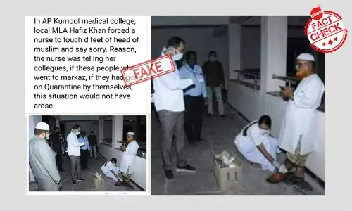 फ़र्ज़ी: कर्नूल विधायक हाफ़ीज़ खान ने नर्स को एक मौलवी से माफ़ी मांगने पर किया मजबूर