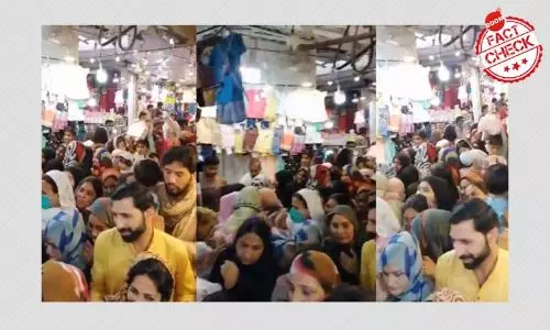क्या यह वीडियो मुम्बई के मोहम्मद अली रोड पर ईद की ख़रीददारी का है?