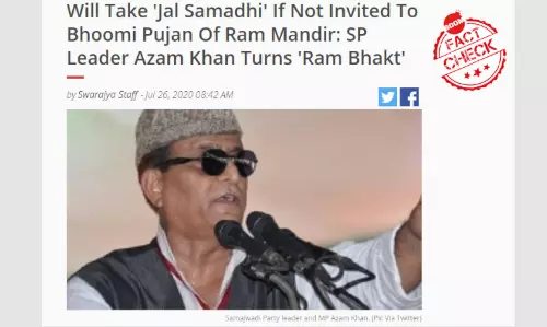 करसेवक आज़म खान की जगह स्वराज्य और न्यूज़ ट्रैक लाइव ने समाजवादी पार्टी नेता पर की रिपोर्ट