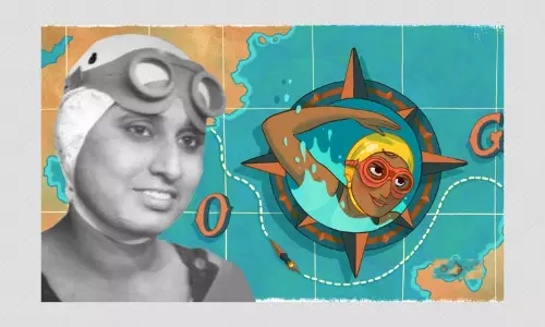 आज का गूगल डूडल आरती साहा के नाम आज का गूगल डूडल आरती साहा के नाम