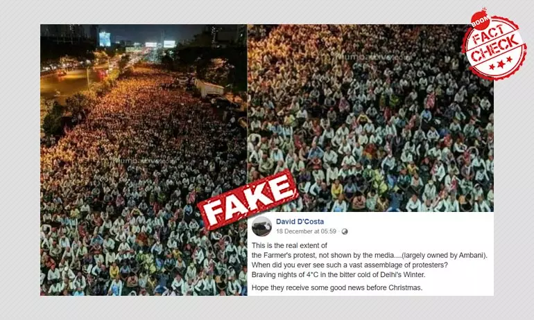 नहीं, यह वायरल तस्वीर वर्तमान किसान आंदोलन से सम्बंधित नहीं है