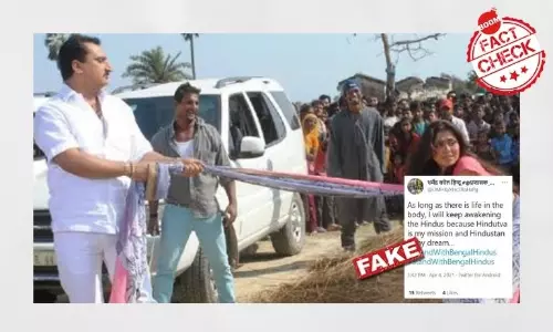 भोजपुरी फ़िल्म का एक दृश्य हुआ फ़र्ज़ी दावों के साथ वायरल