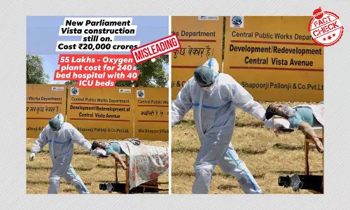 सेंट्रल विस्टा प्रोजेक्ट साइट की इस वायरल तस्वीर का सच क्या है?