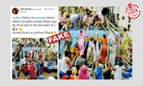 दिल्ली जल संकट की पुरानी तस्वीर फ़र्ज़ी दावे के साथ वायरल