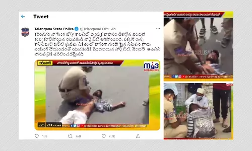 तेलंगाना: पुलिसकर्मी की सूझ-बूझ ने बचाई जान, वीडियो हुआ वायरल