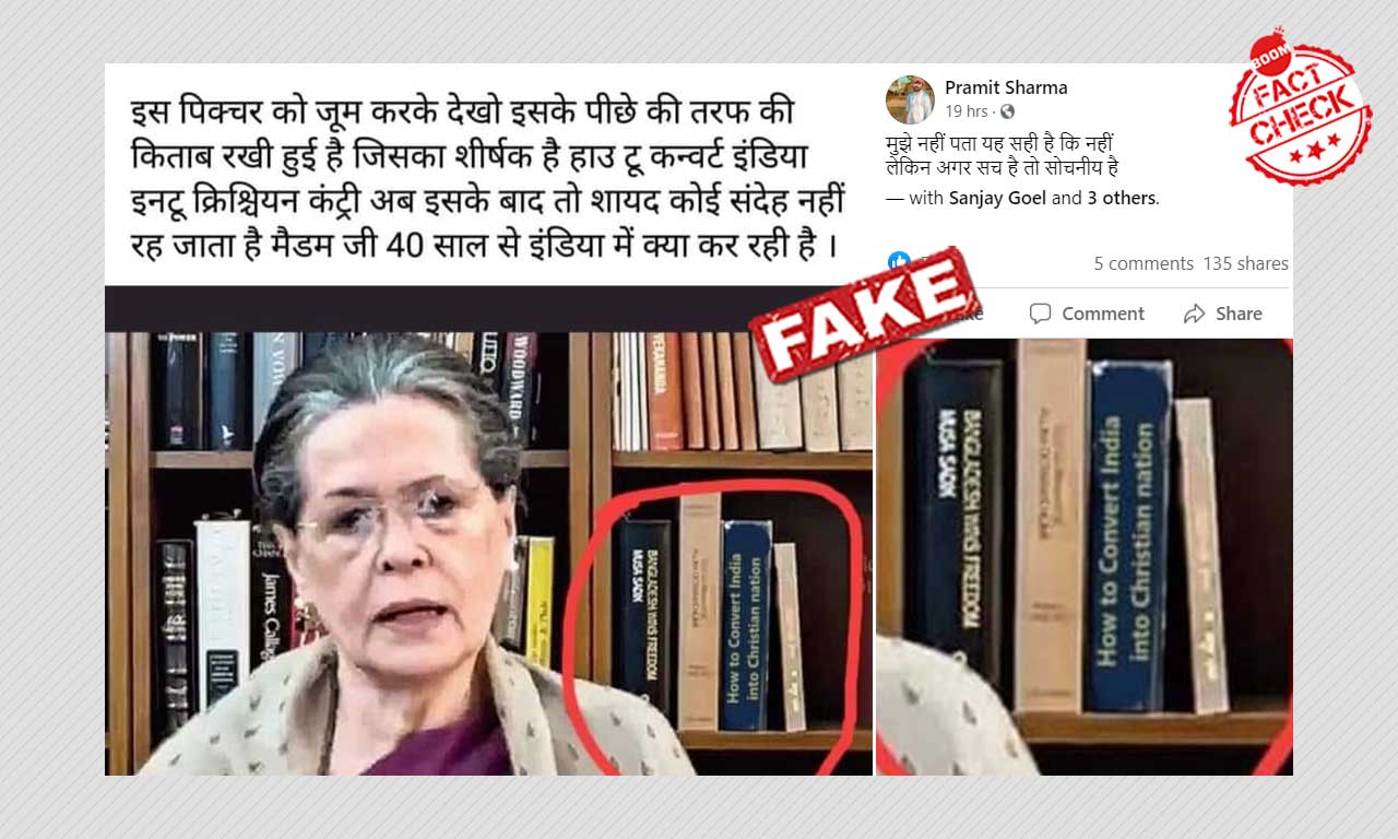 Picture Showing Controversial Book In Sonia Gandhi's Bookshelf Goes ...