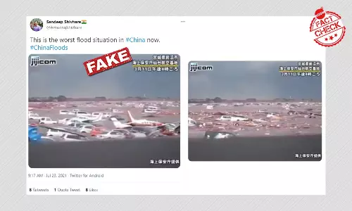 जापान में 2011 सुनामी की वीडियो चीन में बाढ़ की स्थिति के रूप में वायरल