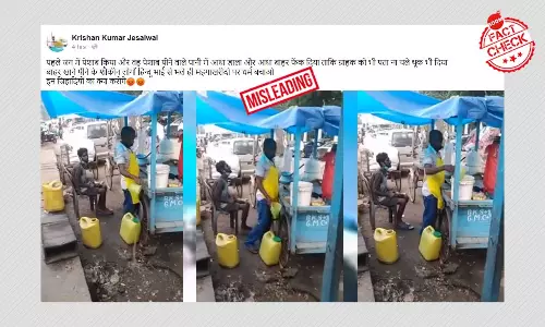 पानी में पेशाब मिलाते ठेले वाले का वीडियो फ़र्ज़ी दावे के साथ वायरल