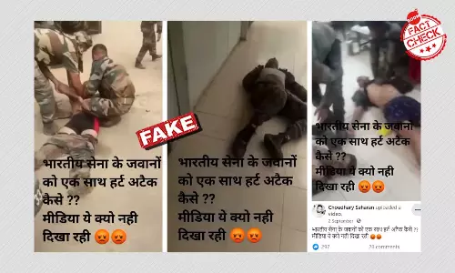सेना के जवानों को बेहोश होकर गिरते दिखाता वीडियो भ्रामक दावे के साथ वायरल