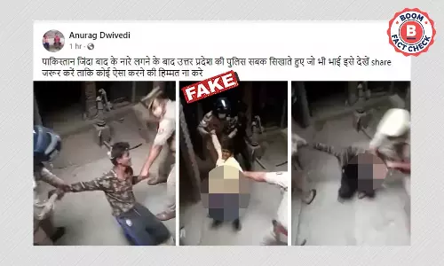 पुलिस द्वारा मारपीट का पुराना वीडियो ग़लत दावे के साथ वायरल
