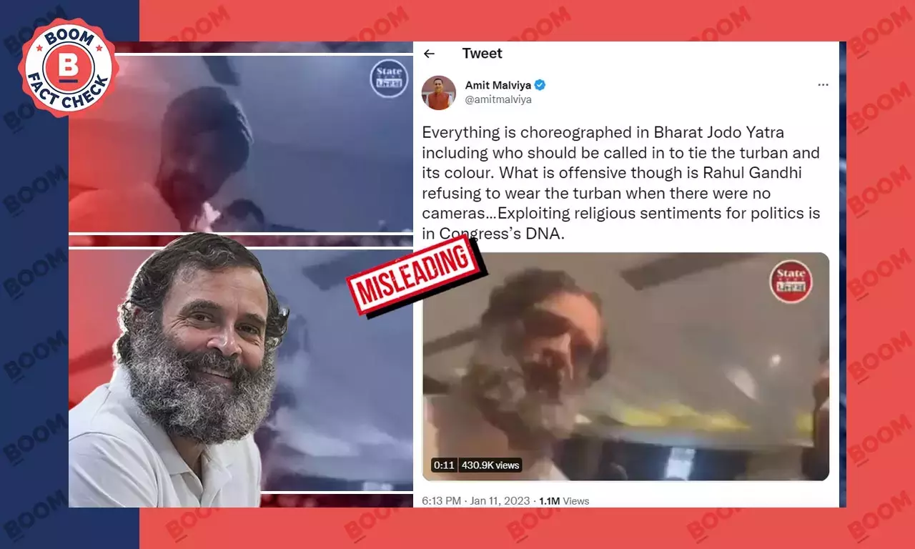 क्या राहुल गांधी ने कैमरे के बिना पंजाब में दस्तार बांधने से किया इनकार? फ़ैक्ट चेक