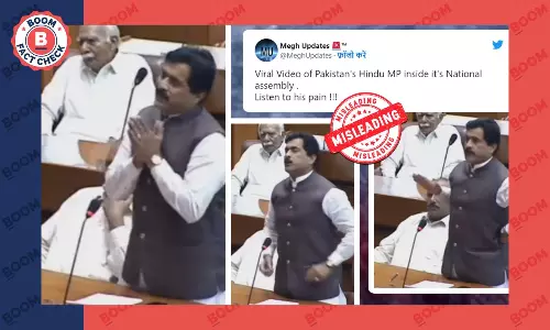 पाकिस्तान असेंबली में जबरन धर्मान्तरण पर बोलता यह शख़्स हिन्दू सांसद नहीं है पाकिस्तान असेंबली में जबरन धर्मान्तरण पर बोलता यह शख़्स हिन्दू सांसद नहीं है