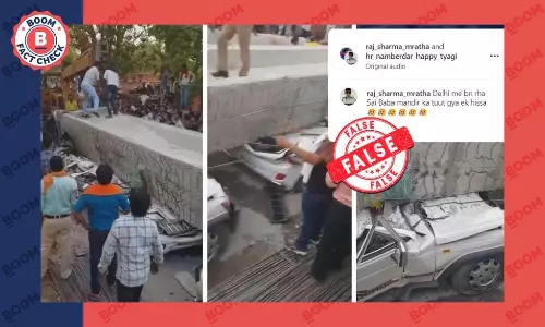 वाराणसी में पुल टूटने का पुराना वीडियो दिल्ली के साईं बाबा मंदिर का बताकर वायरल