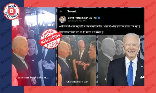 अमेरिकी वार वेटरन का जो बाइडेन से भिड़ने का पुराना वीडियो हाल का बताकर वायरल