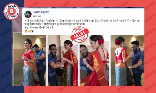 मलेशियन शख्स द्वारा मॉडल को साड़ी पहनाने का वीडियो सांप्रदायिक दावों से वायरल