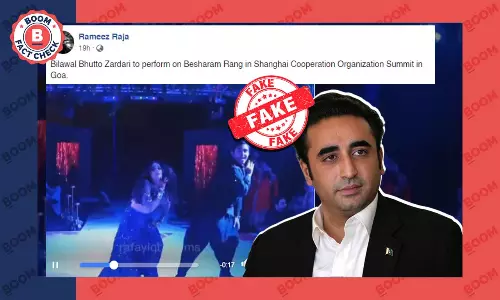 नहीं, वीडियो में बेशरम रंग गाने पर थिरकता शख़्स बिलावल भुट्टो नहीं है