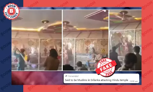 पाकिस्तान का वीडियो श्रीलंका में मुस्लिमों द्वारा मंदिर पर हमला करने के दावे से वायरल