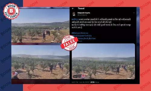 सीरिया के गोलान हाइट्स में हुए प्रदर्शन का वीडियो मणिपुर हिंसा से जोड़कर वायरल