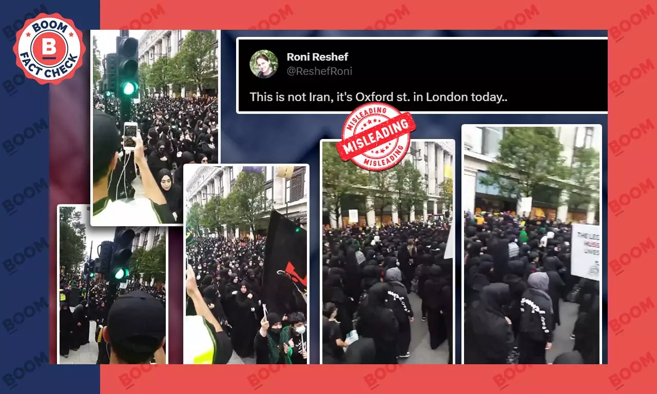 ऑक्सफ़ोर्ड स्ट्रीट के आशूरा जुलूस का पुराना वीडियो हालिया परिस्थितियों से जोड़कर वायरल