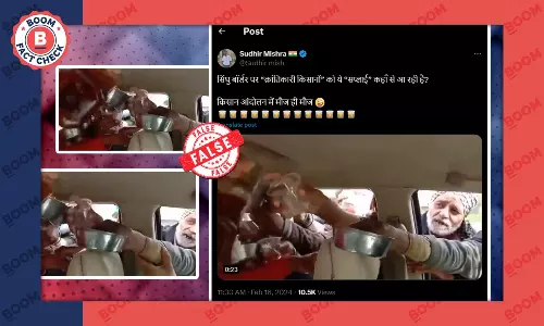 लोगों को मुफ्त शराब बांटने का पुराना वीडियो किसान आंदोलन का बताकर वायरल