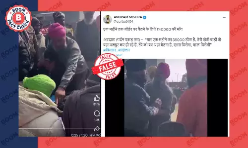 किसान आंदोलन में बैठने के लिए पैसों की मांग का दावा गलत, ट्रैक्टर मंडी का है असली वीडियो