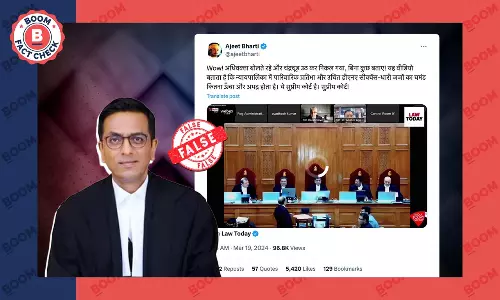 इलेक्टोरल बॉन्ड मामले में सुनवाई के दौरान CJI चंद्रचूड़ का अधूरा वीडियो गलत दावे से वायरल