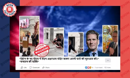 ब्रिटेन के प्रधानमंत्री बनने के बाद मंदिर नहीं गए थे कीर स्टार्मर, दावा भ्रामक है