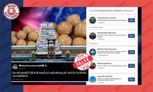 Tirupati Mandir Prasadam row fact check