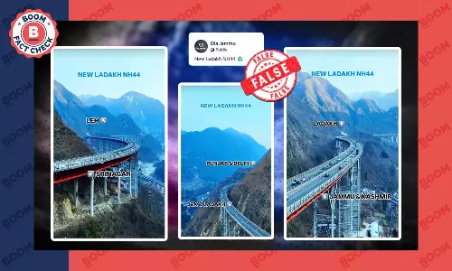 Fact Check on Laddakh NH 44 video