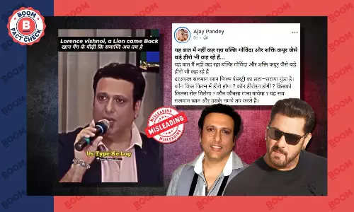 Fact Check on Govinda Shakti kapoor viral video