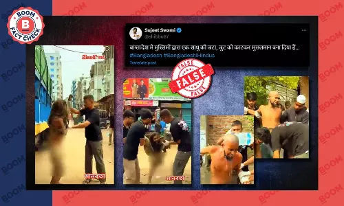 Bangladeshi Muslims forcly cuts Hindu monk hair Bangladeshi Muslims forcly cuts Hindu monk hair