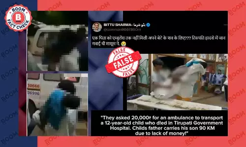 fact check on man carrying sons body on bike video