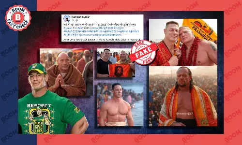 WWE wrestlers in Mahakumbha Mela 2025 Prayagraj WWE wrestlers in Mahakumbha Mela 2025 Prayagraj