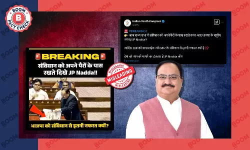 Fact Check on JP Nadda insulted the Constitution