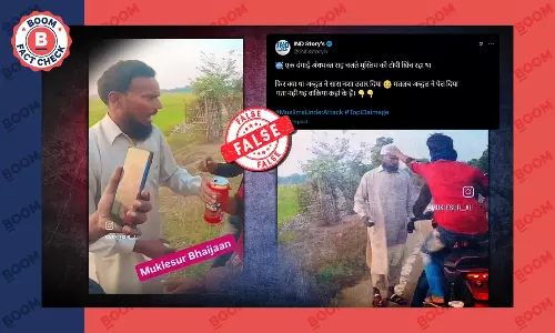 Hindu man pulling off Muslim mans hat scripted video shared as true incident