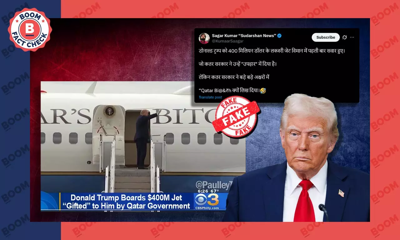 Qatar gave Trump a plane with an abusive message written on it fact check Qatar gave Trump a plane with an abusive message written on it fact check
