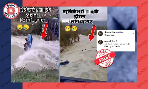 Bosnia rafting video was falsely shared as an accident in Rishikesh Bosnia rafting video was falsely shared as an accident in Rishikesh
