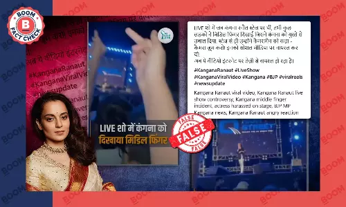 public showing obscene gestures towards Kangana Ranaut viral video public showing obscene gestures towards Kangana Ranaut viral video