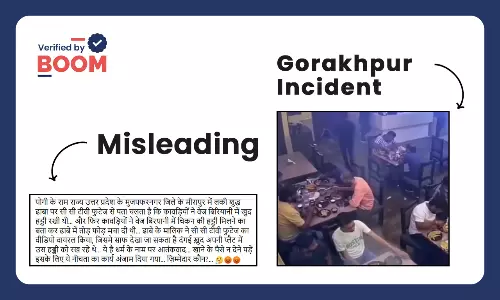 Fact Check Video of Bone in Veg Food at Gorakhpur Restaurant Shared as Muzaffarnagar