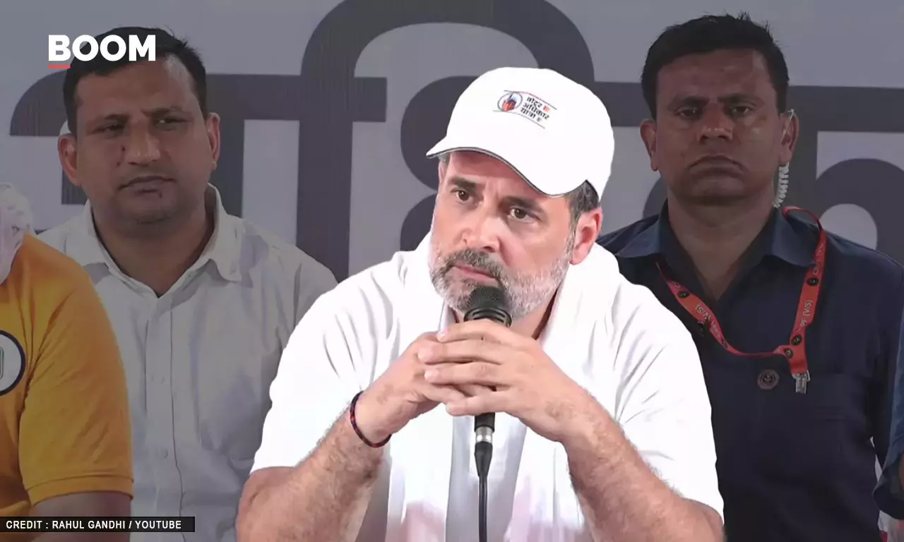 Viral graphic misquotes Rahul Gandhi on voter list issue Viral graphic misquotes Rahul Gandhi on voter list issue