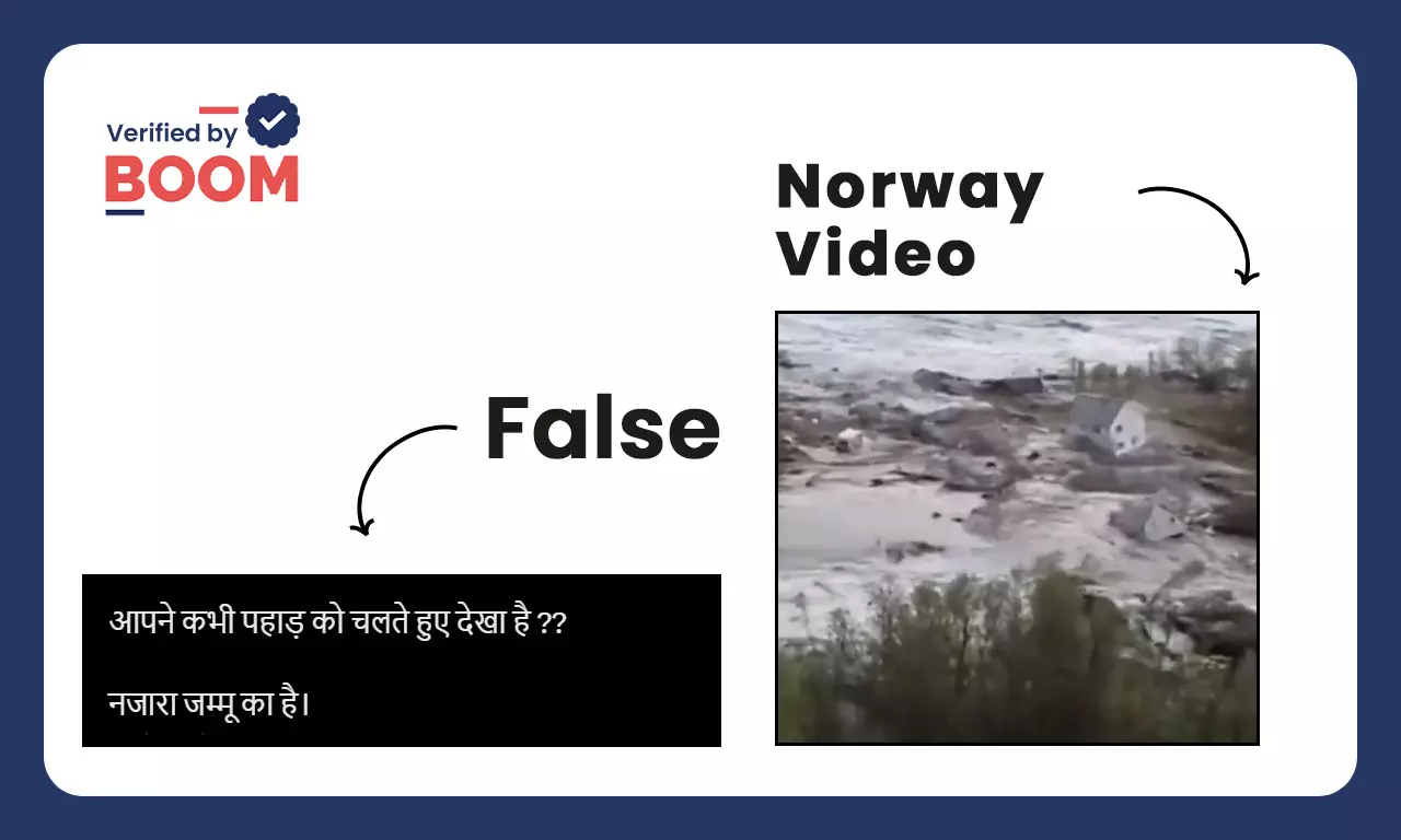 2020 Norway Alta landslide video misattributed as Jammu