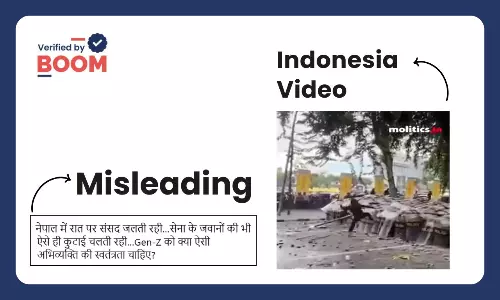 Protesters clash with police during anti-allowance demonstrations in Indonesia falsely shared as Nepal