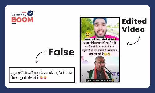 Edited video goes viral with the claim that Rahul Gandhi will never become PM, as Kharge Edited video goes viral with the claim that Rahul Gandhi will never become PM, as Kharge