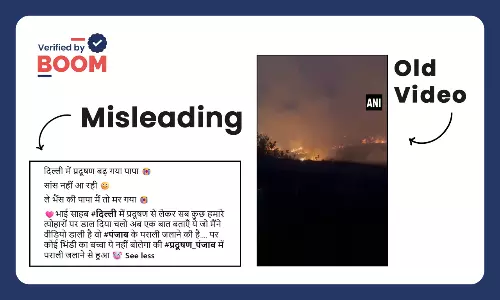 Old stubble burning video falsely linked to Delhi pollution surge Old stubble burning video falsely linked to Delhi pollution surge