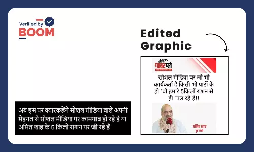 Amit Shah said that party workers survive on 5kg ration