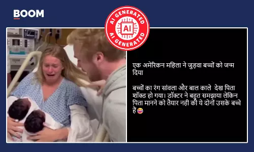 Video claiming a white couple has black twins is AI generated